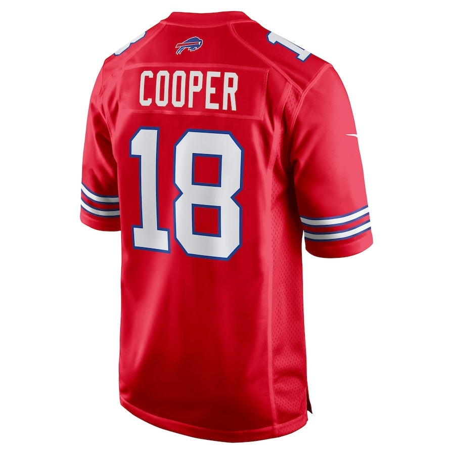 B.Bills #18 Amari Cooper Player Game Jersey Red American Football Jerseys