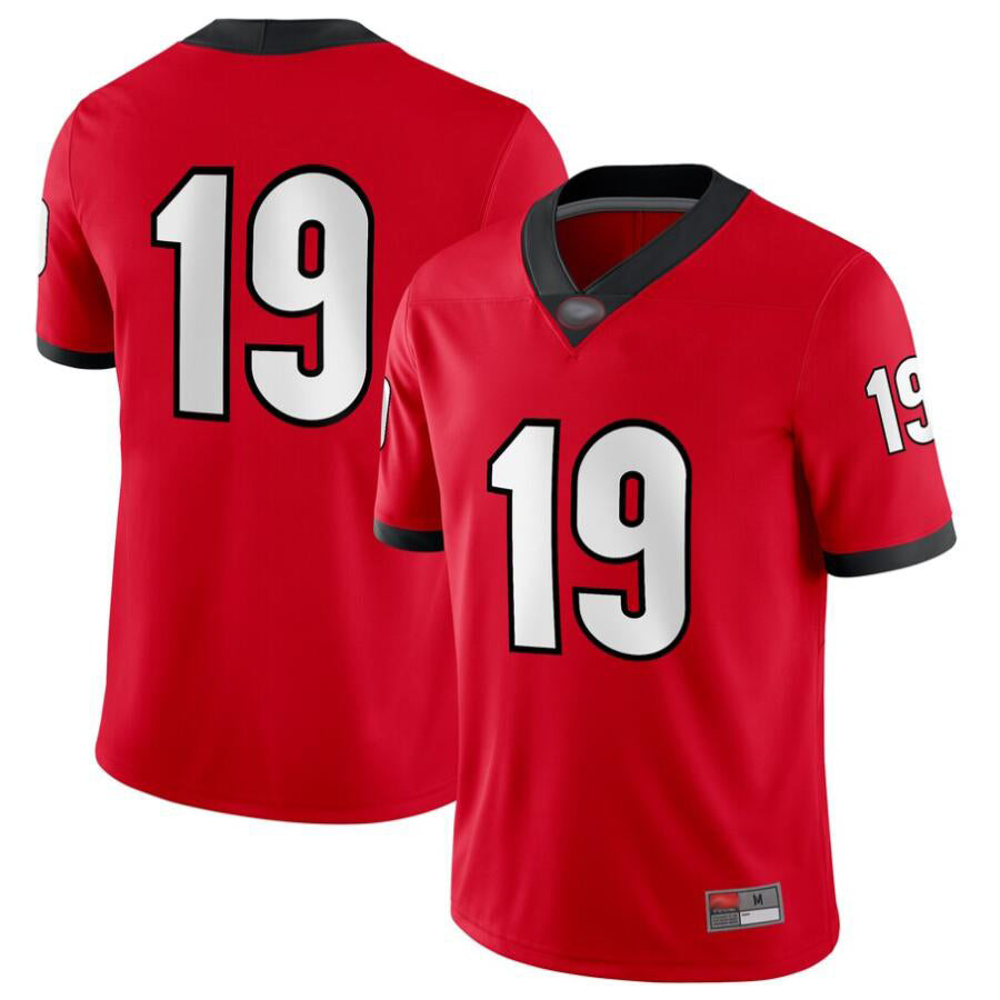 G.Bulldogs #19 Brock Bowers Player Red Home Replica Stitch College Jerseys