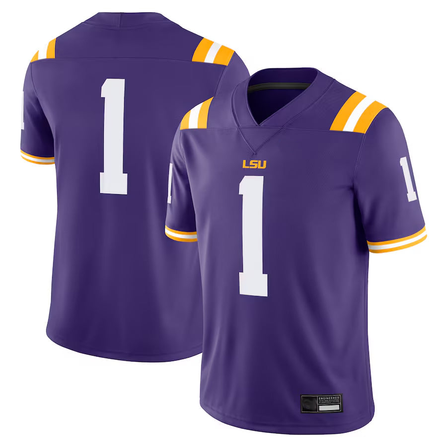 L.Tigers #1 Player Purple Replica Game College Jerseys