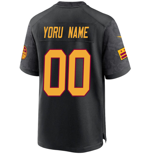 Custom W.Commanders Black Game Football Jerseys -Stitched American Jerseys