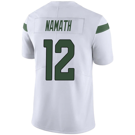 #12 Joe Namath Playre NY.Jets White Game Football Jerseys