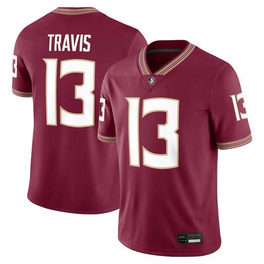 #13 Jordan Travis Player Garnet Florida State Seminoles Game College Jerseys