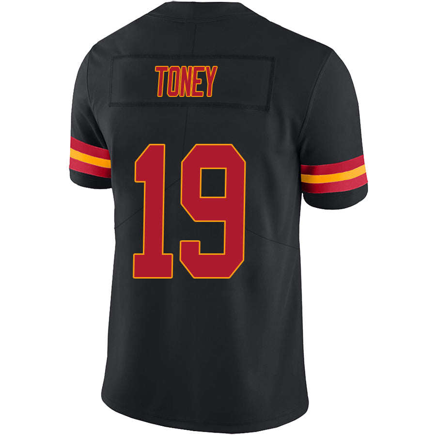 KC.Chiefs #19 Kadarius Toney Black Stitched Player Vapor Game Football Jerseys