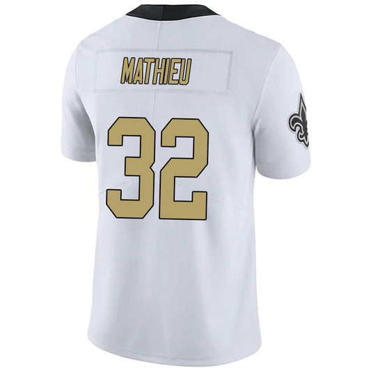 #32 Tyrann Mathieu Player NO.Saints White Vapor F.U.S.E. Limited Football Jerseys