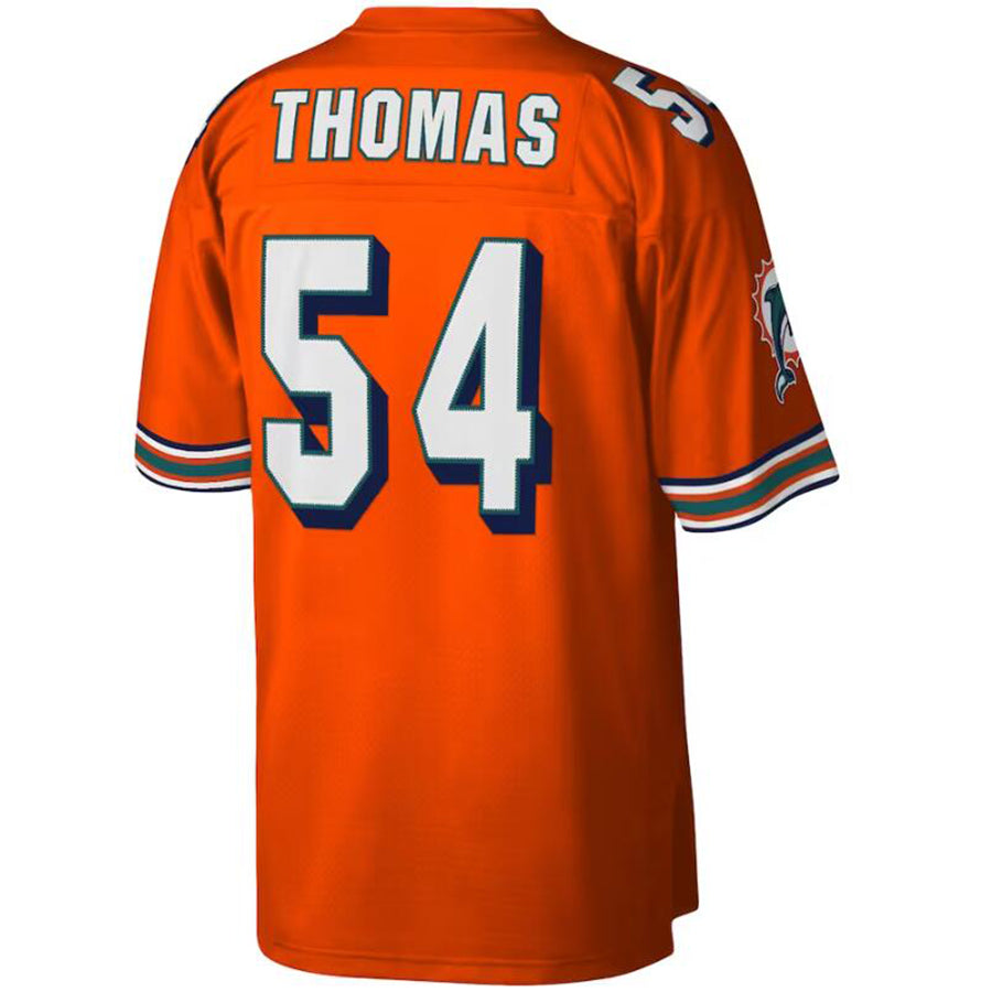 #54 Zach Thomas Playre M.Dolphins Orange Mitchell & Ness 2004 Legacy Replica Football Jerseys
