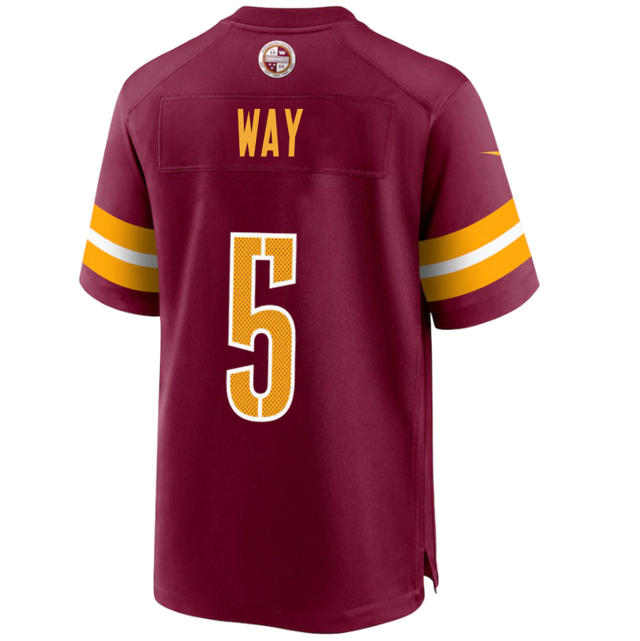 W.Commanders #5 Tress Way Player Burgundy Home Game Football Jerseys