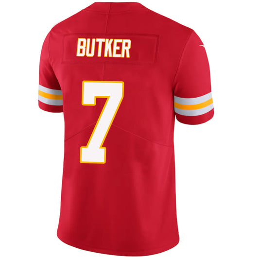 KC.Chiefs #7 Harrison Butker Player Red Vapor F.U.S.E. Limited Stitched Football Jerseys