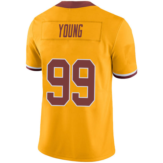 W.Commanders #99 Chase Young Gold Stitched Player Vapor Game Football Jerseys