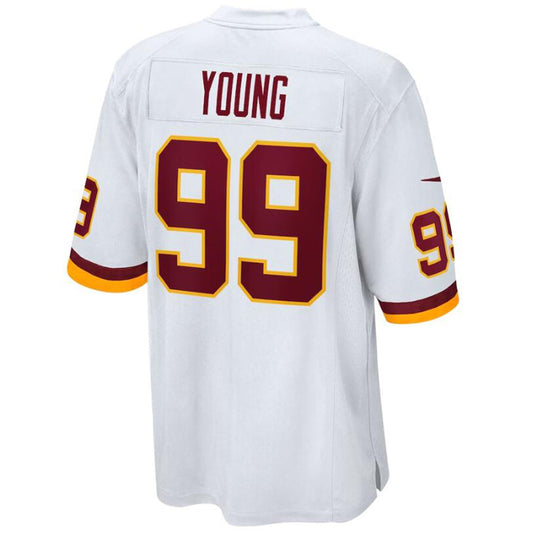 W.Commanders #99 Chase Young White Stitched Game Football Jerseys