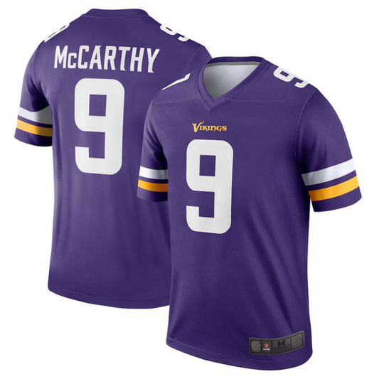#9 J.J. McCarthy Player MN.Vikings Purple Alternate Legend Football Jerseys