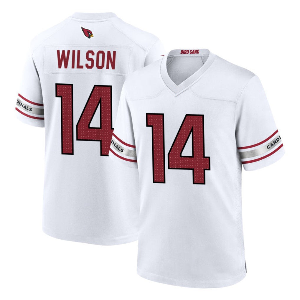 A.Cardinals #14 Michael Wilson Player White Home Game Football Jerseys