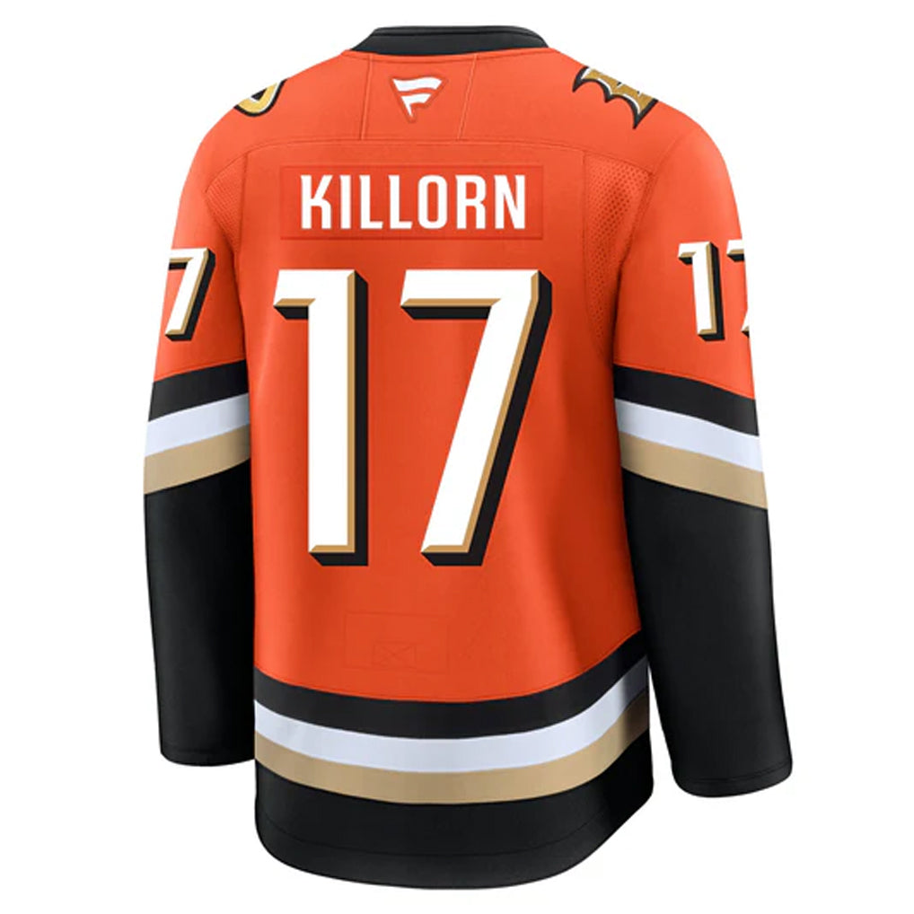 A.Ducks #17 Alex Killorn Player Fanatics Home Orange Hockey Jerseys