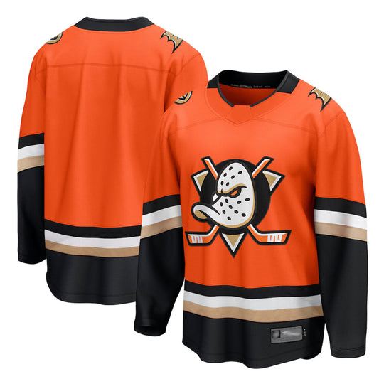 A.Ducks Blank Player Fanatics Orange Home Breakaway Hockey Jerseys