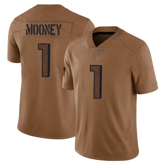 A.Falcons #1 Darnell Mooney Player Brown Salute To Service Limited Football Jerseys