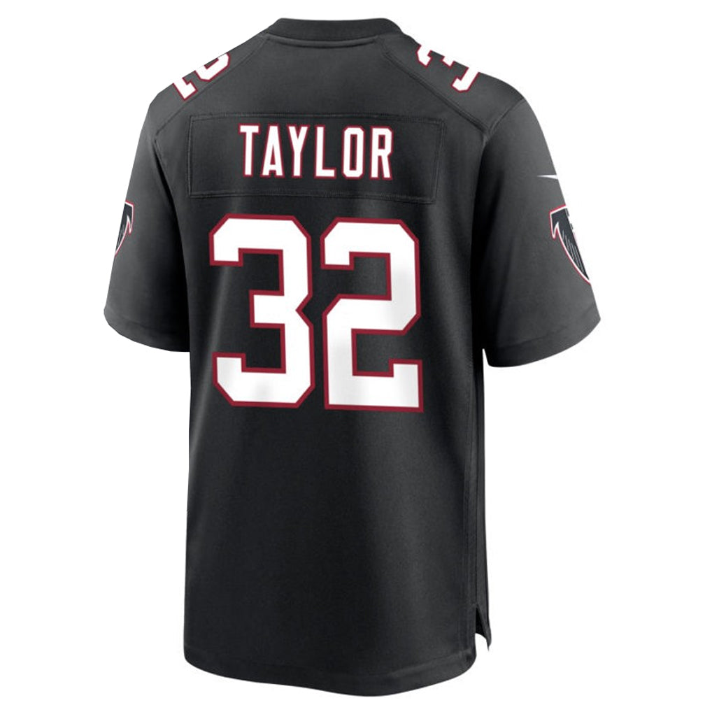A.Falcons #32 Keith Taylor Player Black Throwback Game Football Jerseys