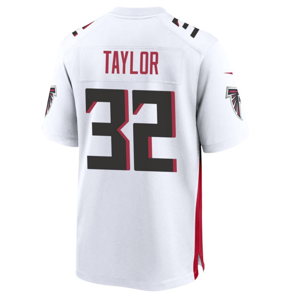 A.Falcons #32 Keith Taylor Player White Home Game Football Jerseys