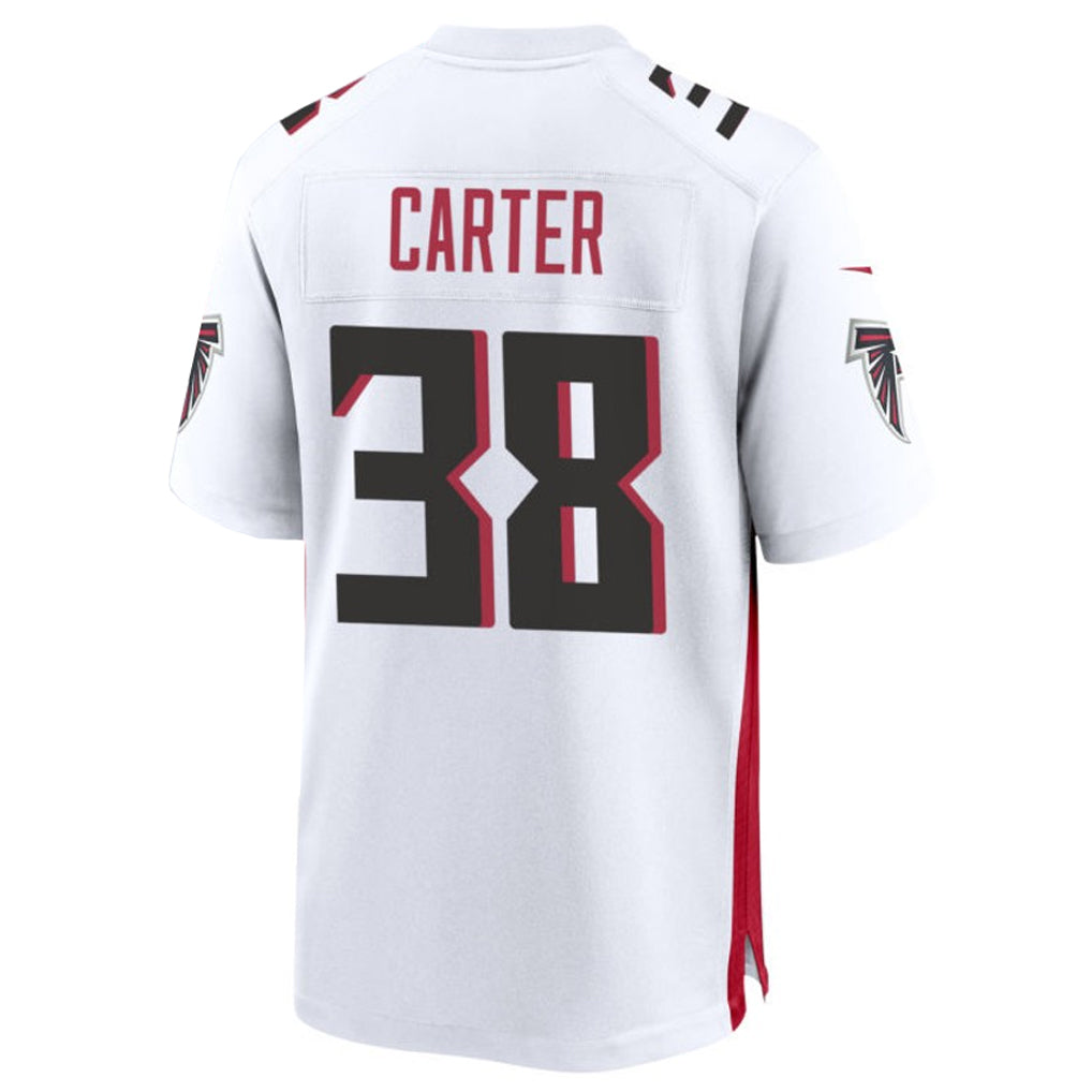 A.Falcons #38 Nathan Carter Player White Home Game Football Jerseys