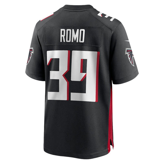 A.Falcons #39 John Parker Romo Player Black Home Game Football Jerseys