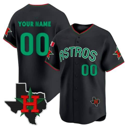 Custom H.Astros Mexico Texas Patch Vapor Premier Limited V3 Baseball Jerseys