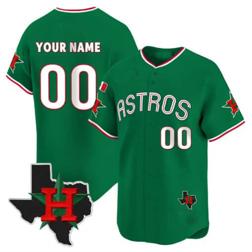 Custom H.Astros Mexico Texas Patch Vapor Premier Limited V3 Baseball Jerseys