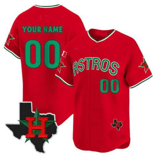 Custom H.Astros Mexico Texas Patch Vapor Premier Limited V3 Baseball Jerseys