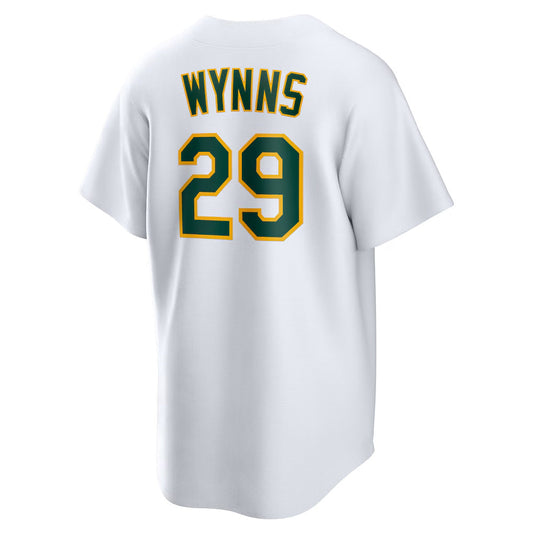 Athletics #29 Austin Wynns Player White Home Game Baseball Jerseys