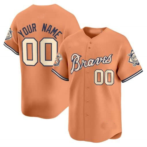 Custom A.Braves Peaches n¡¯ Cream Vapor Premier Limited Baseball Jerseys