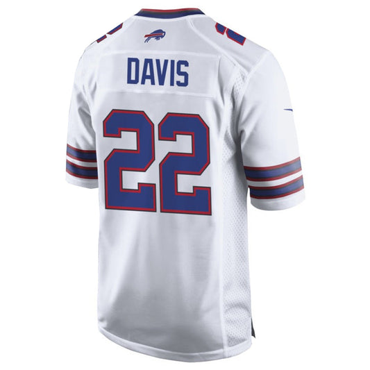 B.Bills #22 Ray Davis Player White Home Game Football Jerseys