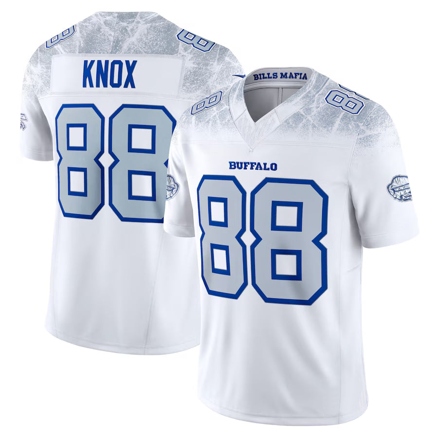B.Bills #88 Dawson Knox Player White Rivalries Collection Vapor Limited Football Jerseys