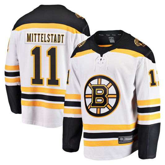 B.Bruins #11 Casey Mittelstadt Player Fanatics Breakaway White Home Football Jerseys