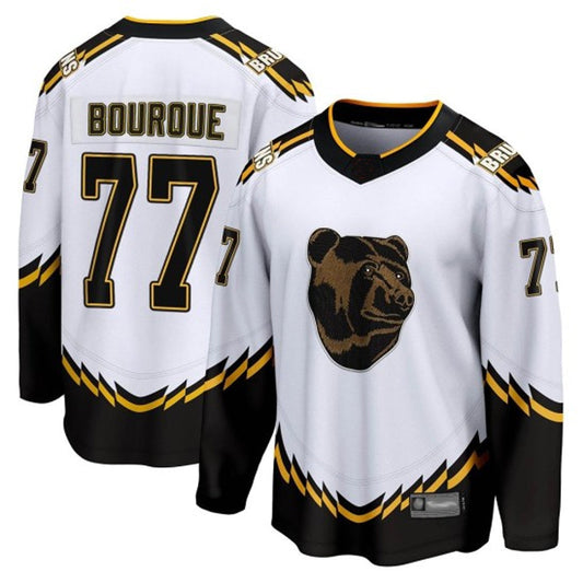 B.Bruins #77 Ray Bourque Player Fanatics Breakaway Special Edition White Hockey Jerseys