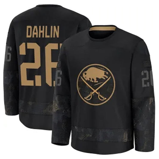 B.Sabres #26 Rasmus Dahlin Player Fanatics Home Breakaway Black Hockey Jerseys
