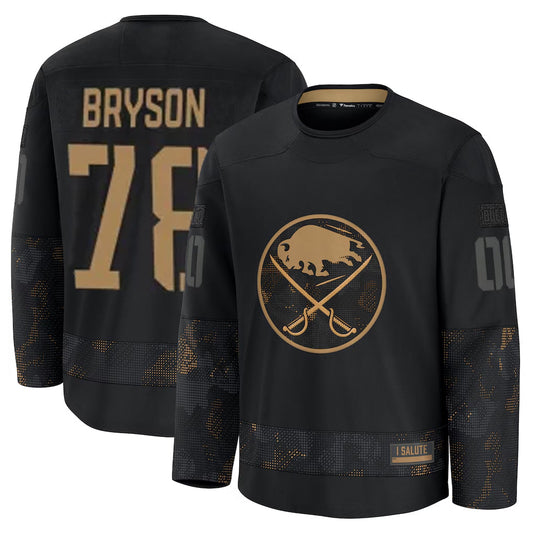B.Sabres #78 Jacob Bryson Player Fanatics Home Breakaway Black Hockey Jerseys