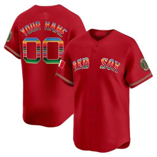Custom B.Red Sox Mexico Vapor Premier Limited Stitched Baseball Jerseys