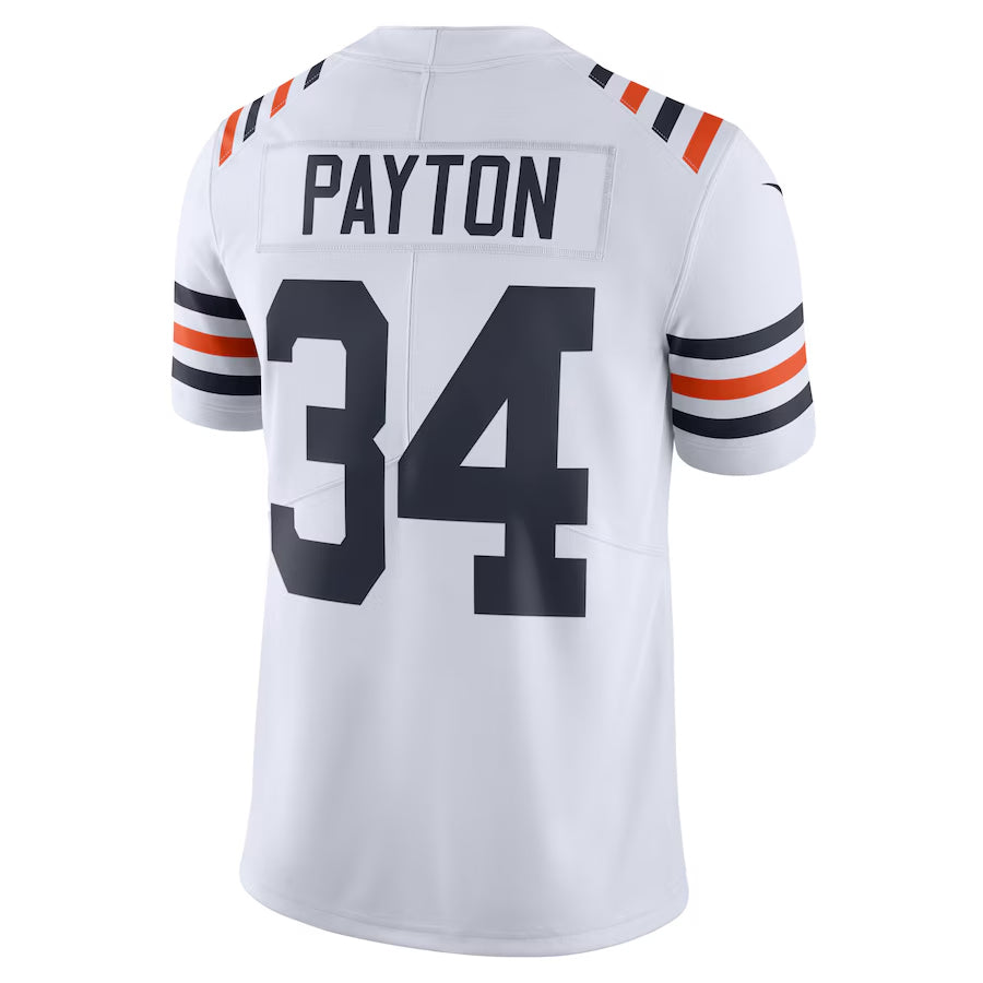 C.Bears #34 Walter Payton Player White Alternate Classic Limited Game Football Jerseys