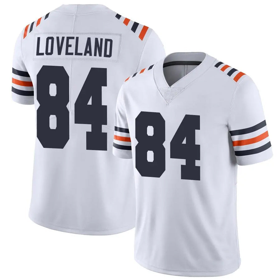 C.Bears #84 Colston Loveland Player White Alternate Classic Vapor Limited Football Jerseys