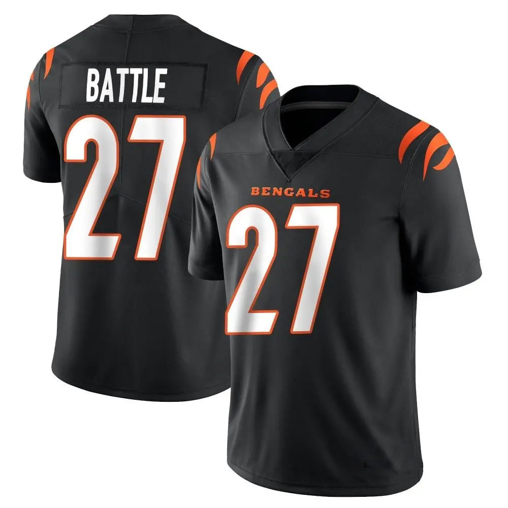 C.Bengals #27 Jordan Battle Player Black Vapor Limited Football Jerseys