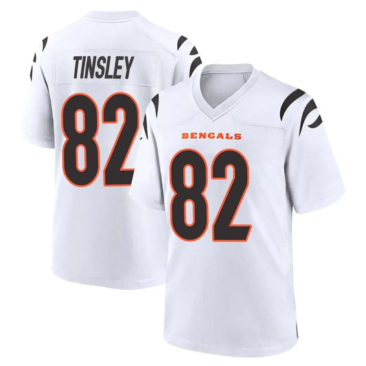 C.Bengals #82 Mitchell Tinsley Player White Home Game Football Jerseys