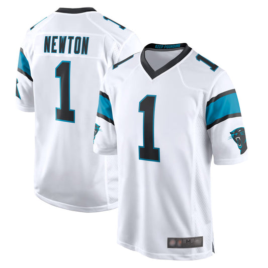 C.Panthers #1 Cam Newton Player White Home Game Football Jerseys