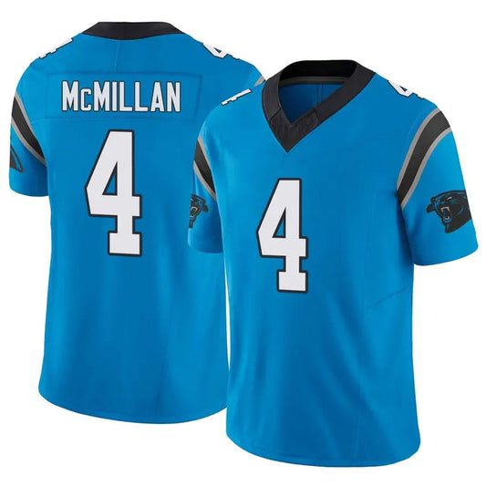 C.Panthers #4 Tetairoa McMillan Player Blue Limited Vapor F.U.S.E.  Football Jerseys