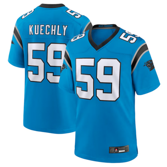 C.Panthers #59 Luke Kuechly Blue Player Game Jersey Stitched American Football Jerseys