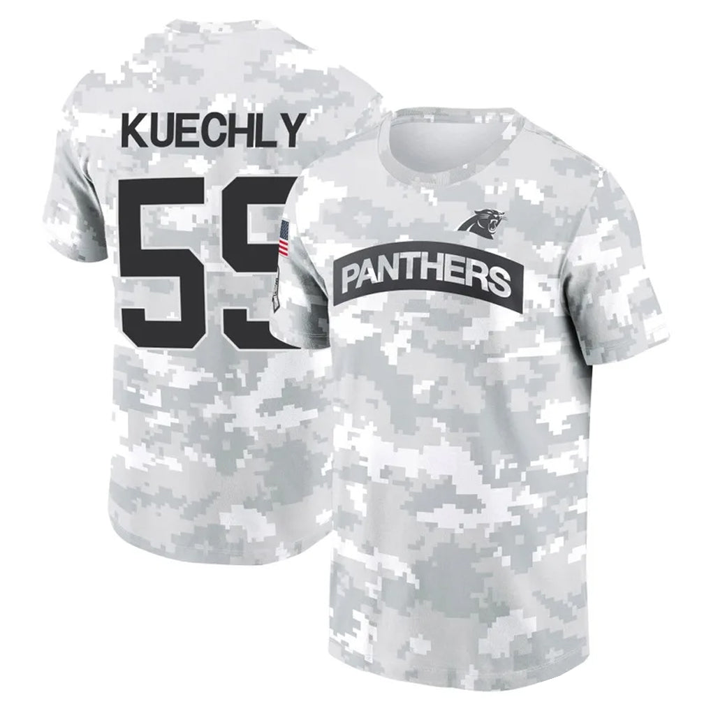 C.Panthers #59 Luke Kuechly Player Salute to Service Hoodies & T-Shirts Football Jerseys