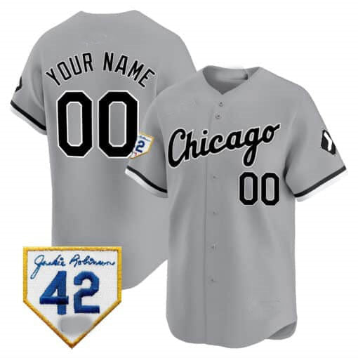 Custom C.White Sox Jackie Robinson Patch Vapor Premier Limited Baseball Jerseys