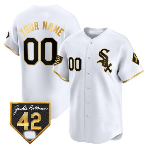 Custom C.White Sox Jackie Robinson Patch Vapor Premier Limited Baseball Jerseys