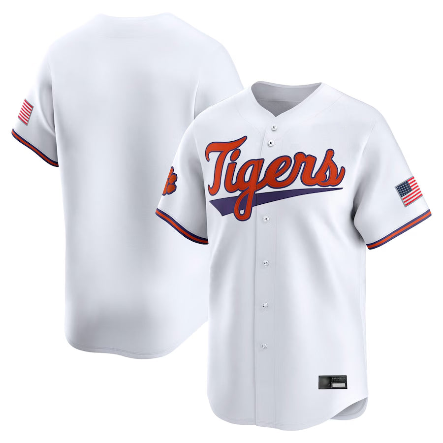 C.Tigers Blank Player White College Jerseys Limited Baseball Jerseys