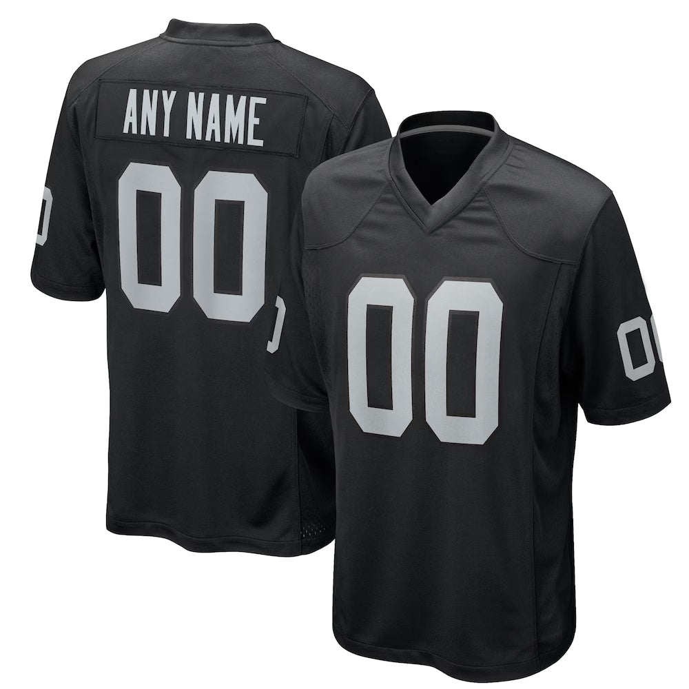 Custom LV.Raiders Black Home Game Football Jerseys
