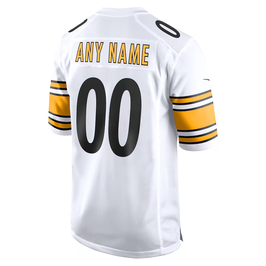 Custom P.Steelers White Home Game Football Jerseys