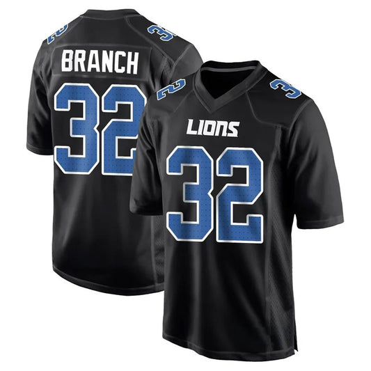 D.Lions #32 Brian Branch Player Black Limited Fashion Football Jerseys