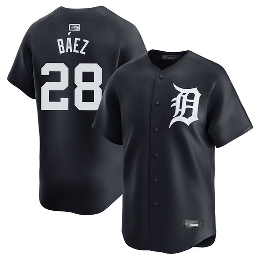 D.Tigers #28 Javier Baez Player Navy Replica Baseball Jerseys