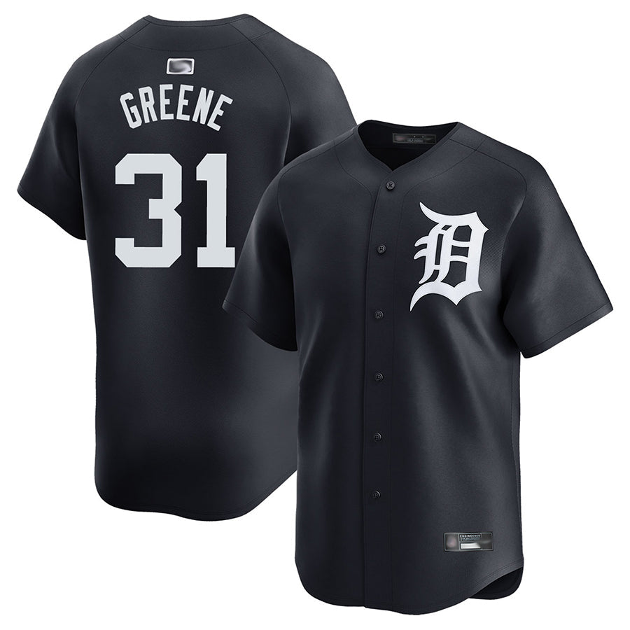 D.Tigers #31 Riley Greene Player Black Home Replica Baseball Jerseys